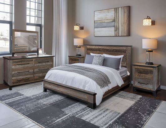 Antique - Queen Headboard - Gray / Brown