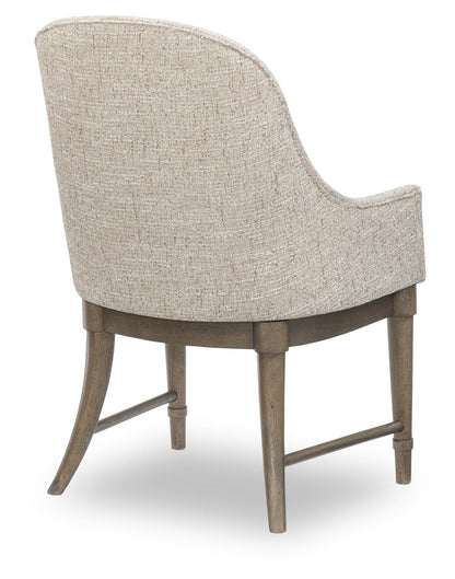 Seraphina - Upholstered Arm Chair (Set of 2) - Midnight Oak