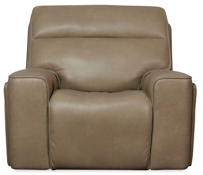 MS - Riverton Power Gliding Recliner With Power Headrest And Lumbar - Brown