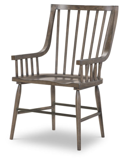 XXX's And OOO's - Windsor Arm Chair (Set of 2) - Cocoa