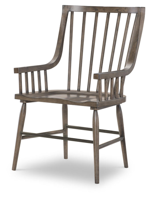 XXX's And OOO's - Windsor Arm Chair (Set of 2) - Cocoa