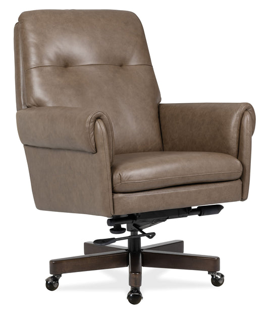 EC - Lenora Swivel Tilt Executive Chair - Dark Brown