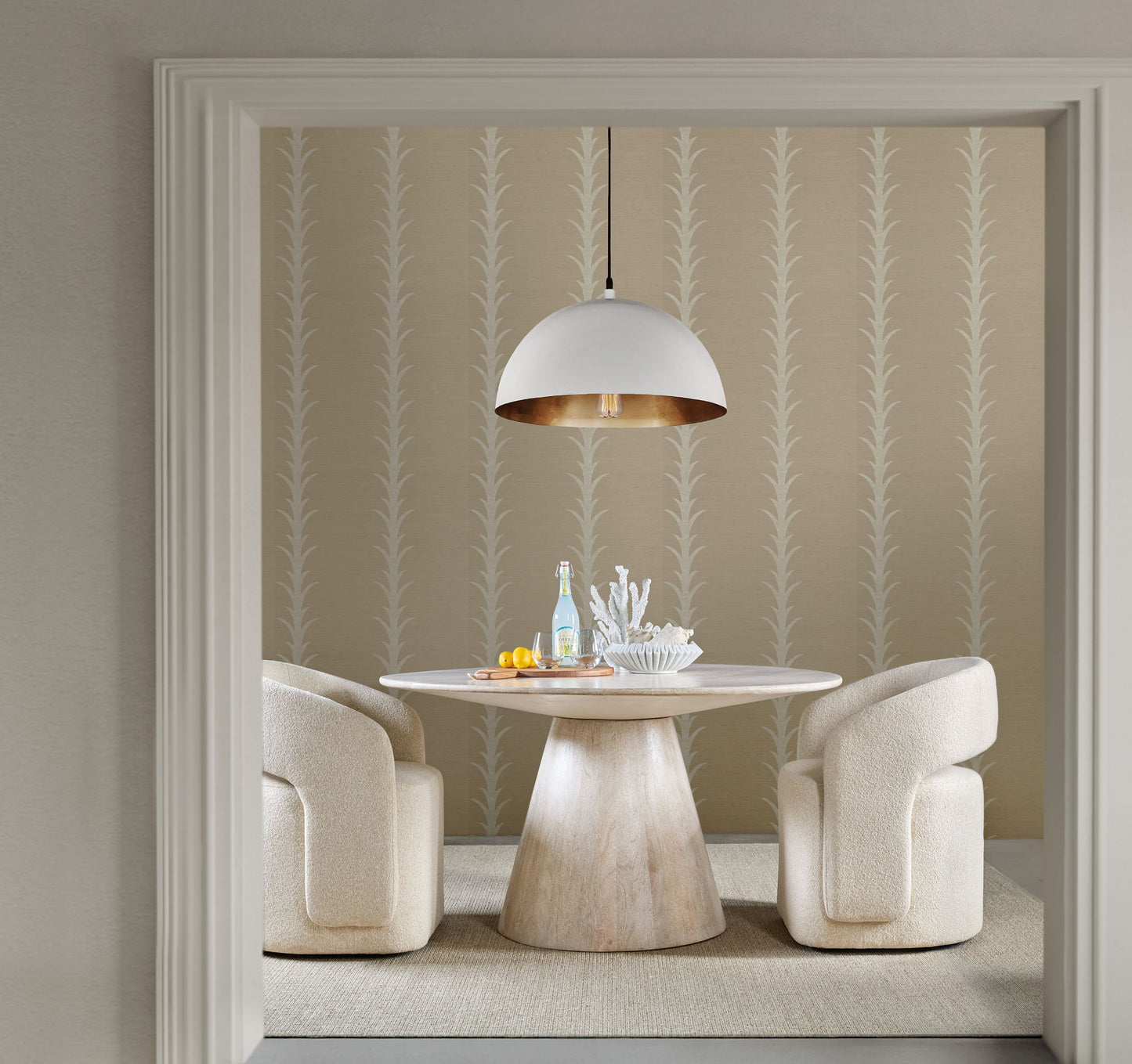 Commerce And Market - Open Concept Upholstered Dining Chair - Beige