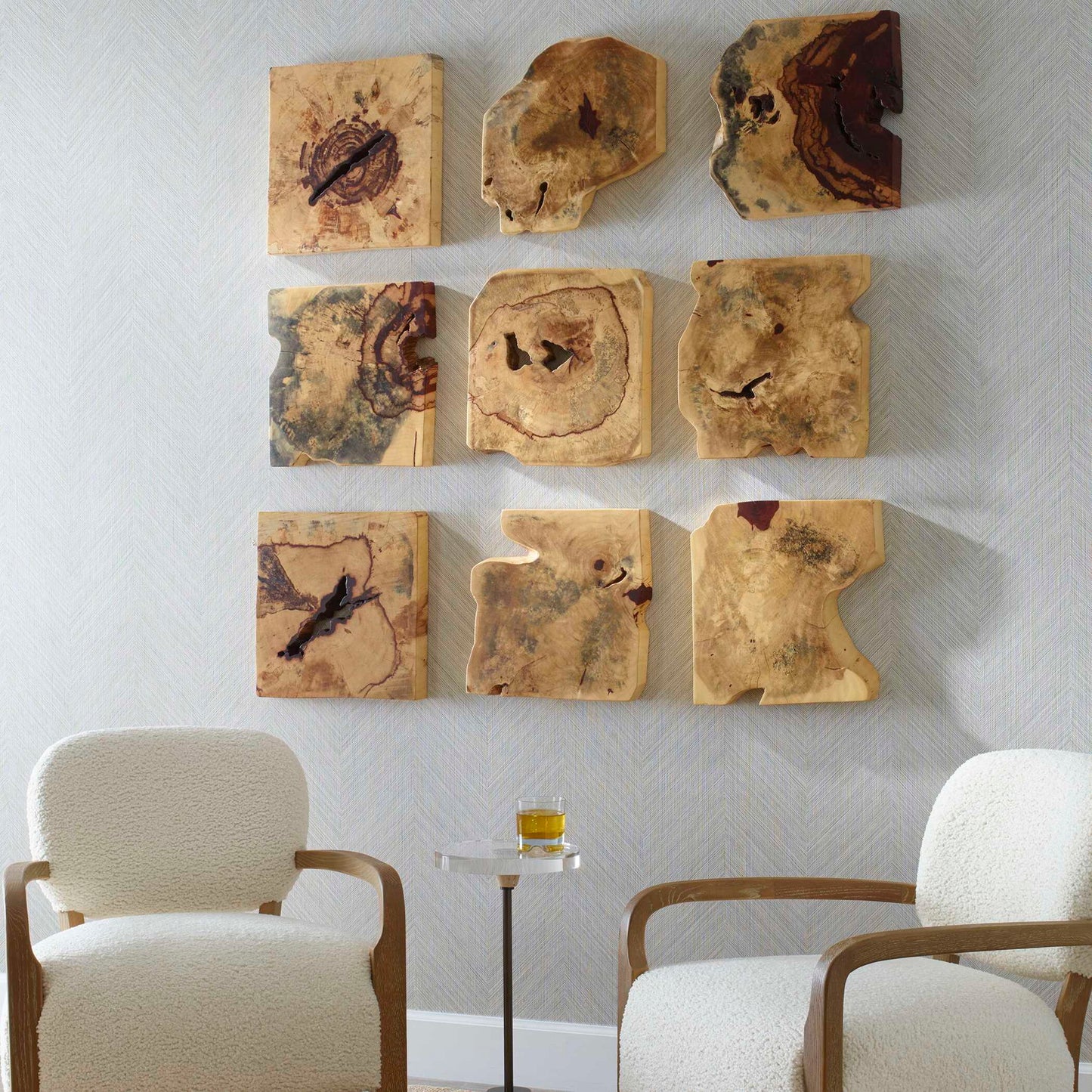 Bahati - Wood Wall Decor (Set of 9) - Natural