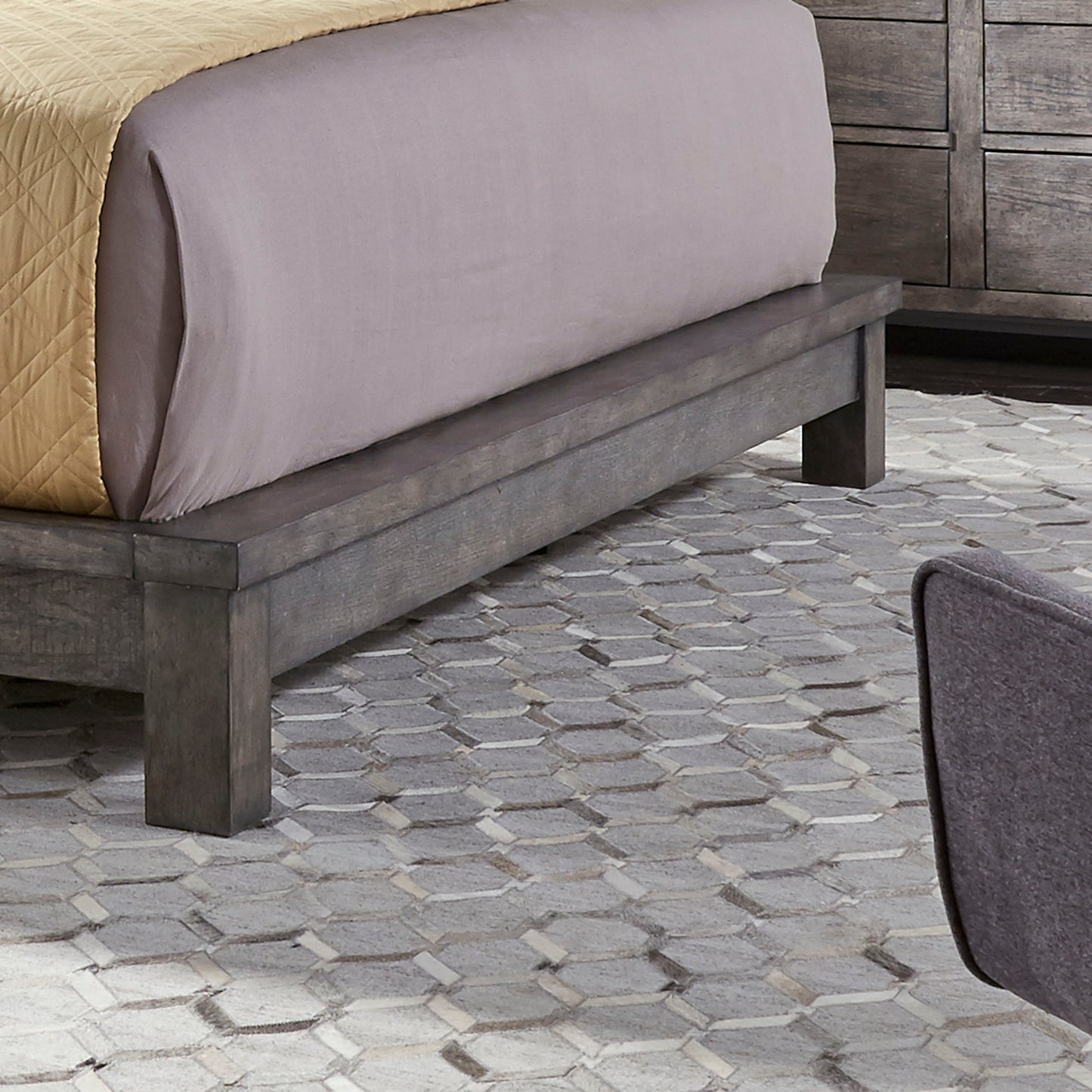 Modern Farmhouse - King Platform Footboard - Gray