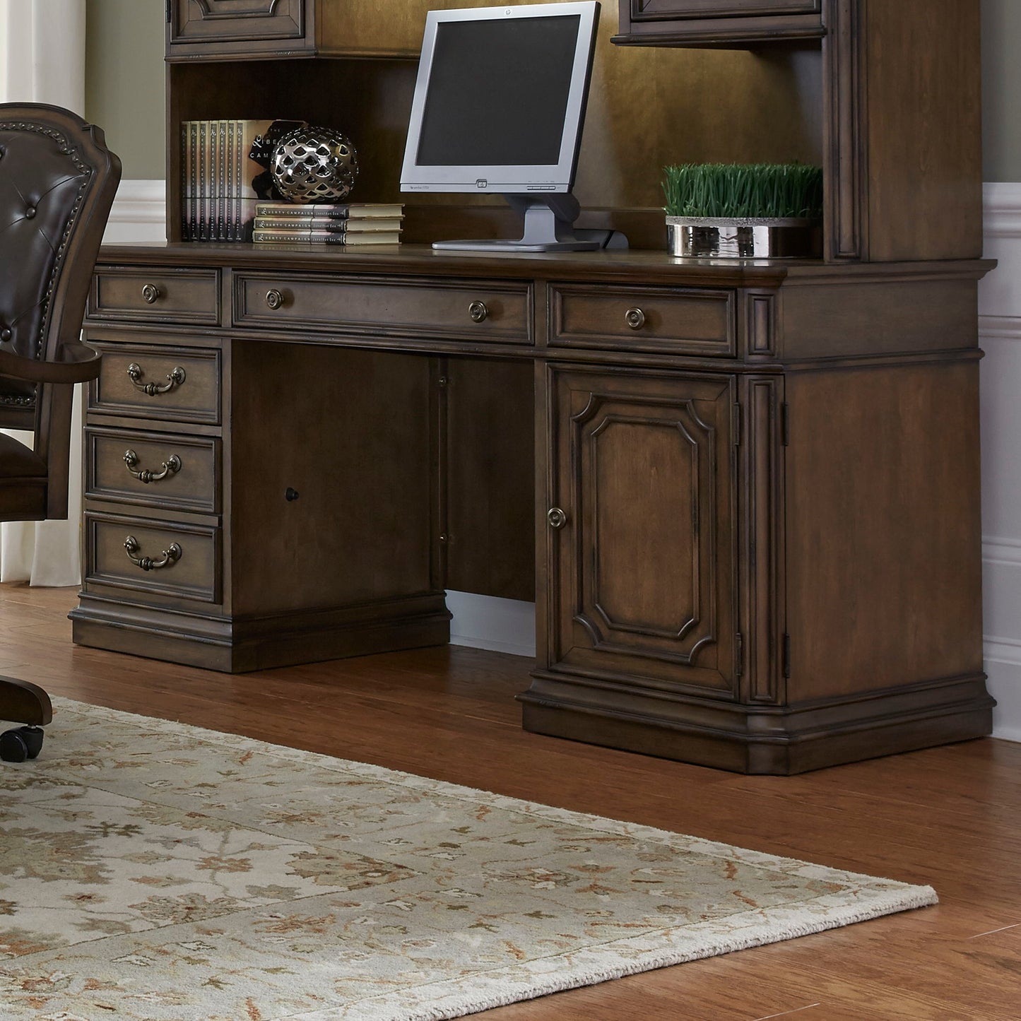 Amelia - Jr Executive Credenza Top - Dark Brown