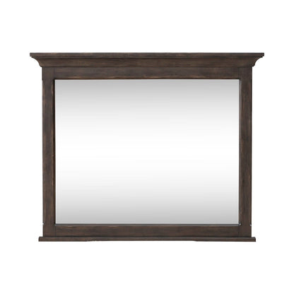 Paradise Valley - Landscape Mirror - Dark Brown