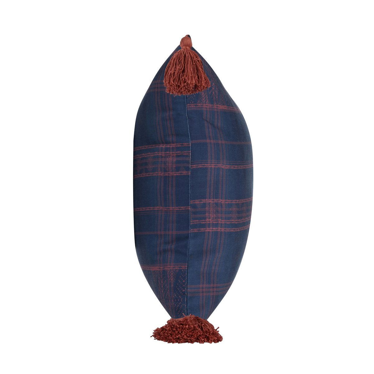 Terranea - Indoor/Outdoor Cannon Pillow - Dark Blue/Red