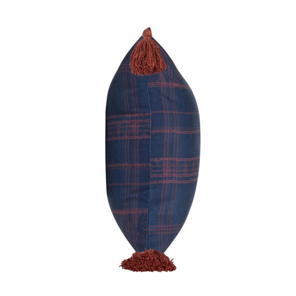 Terranea - Indoor/Outdoor Cannon Pillow - Dark Blue/Red