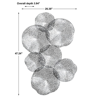 Ripley - Pewter Metal Wall Art - Pearl Silver