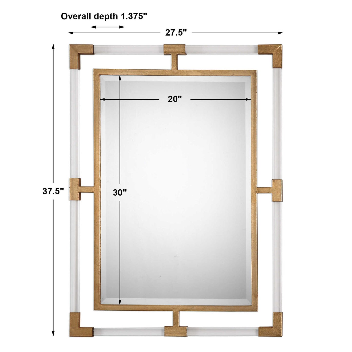 Balkan - Modern Wall Mirror - Gold