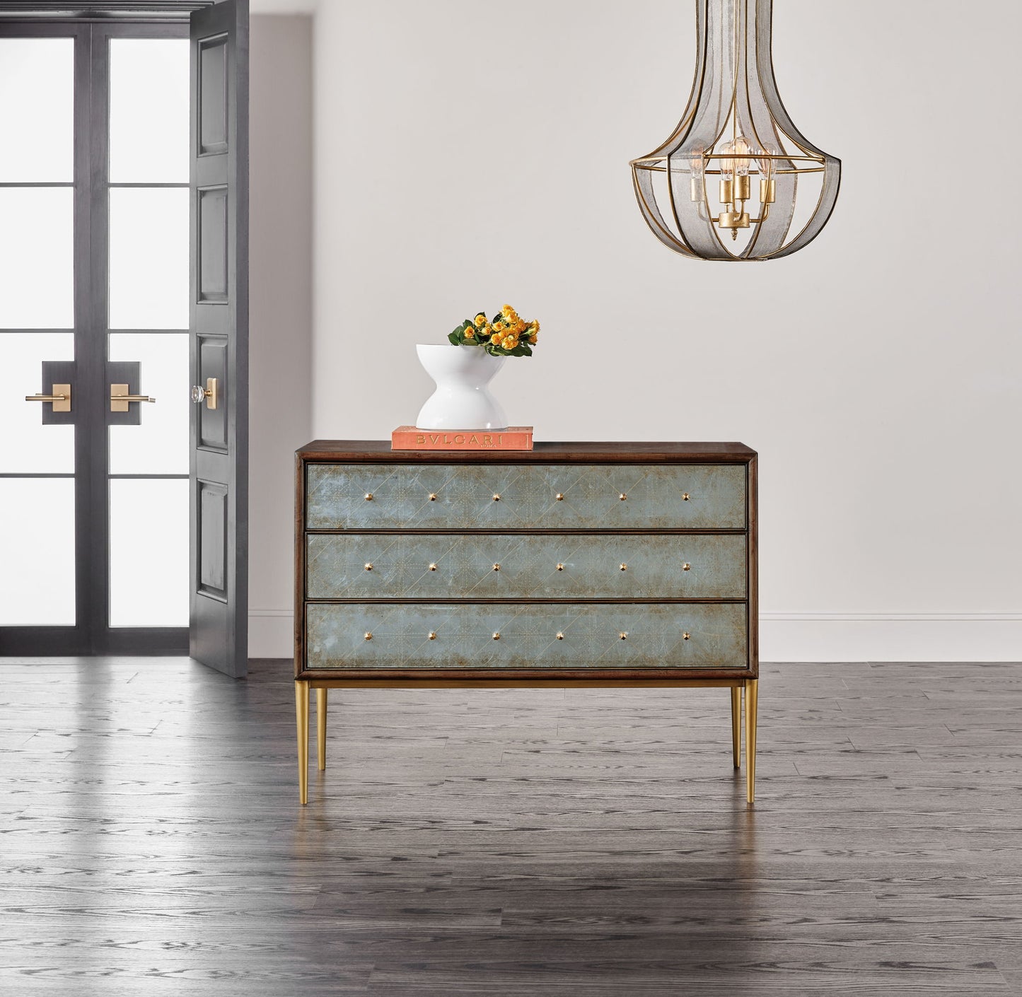 Melange - Estrella 3-Drawer Chest - Dark Brown