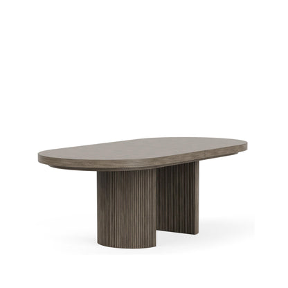 Sariel - Double Pedestal Dining Table Top - Dark Brown
