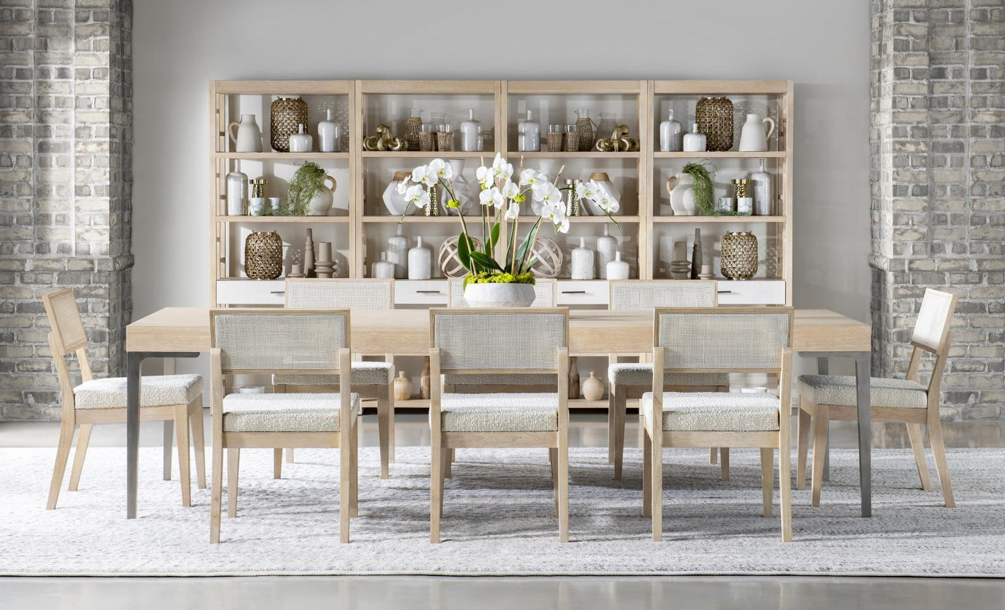 Biscayne - Table Top With Stone Insert - Malabar With Alabaster Fronts