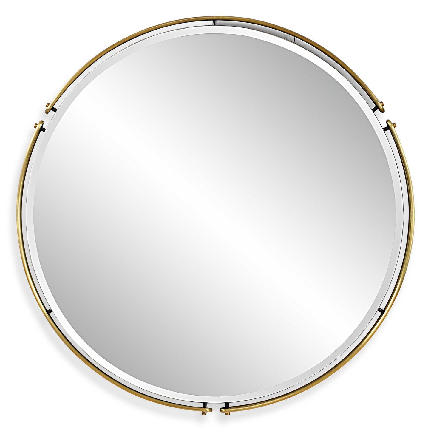 Wesley - Round Mirror - Gold
