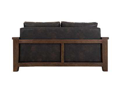 Walnut - Loveseat - Licorice Black