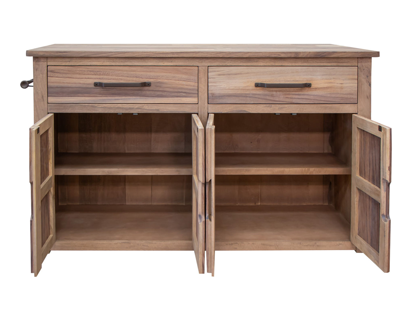 Natural Parota - Kitchen Island - Brown Cappuccino