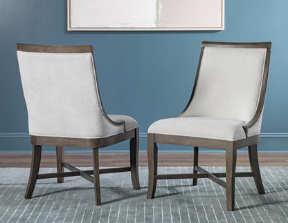 Lancia - Upholstered Side Chair (Set of 2) - Charred Oak