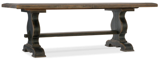 Hill Country - Bandera 86" Table With 2-18" Leaves - Dark Brown
