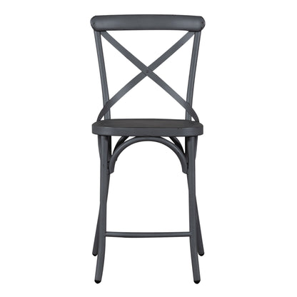 Vintage Series - X Back Counter Chair - Gray