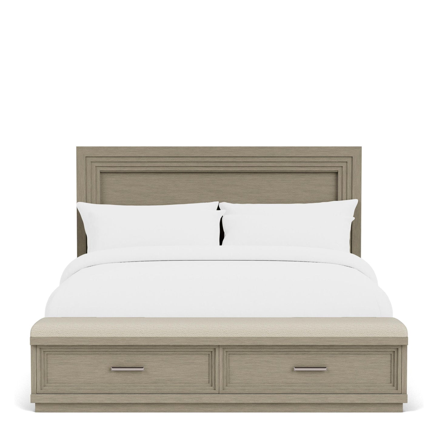 Cascade - Queen Upholstered Storage Footboard - Dovetail