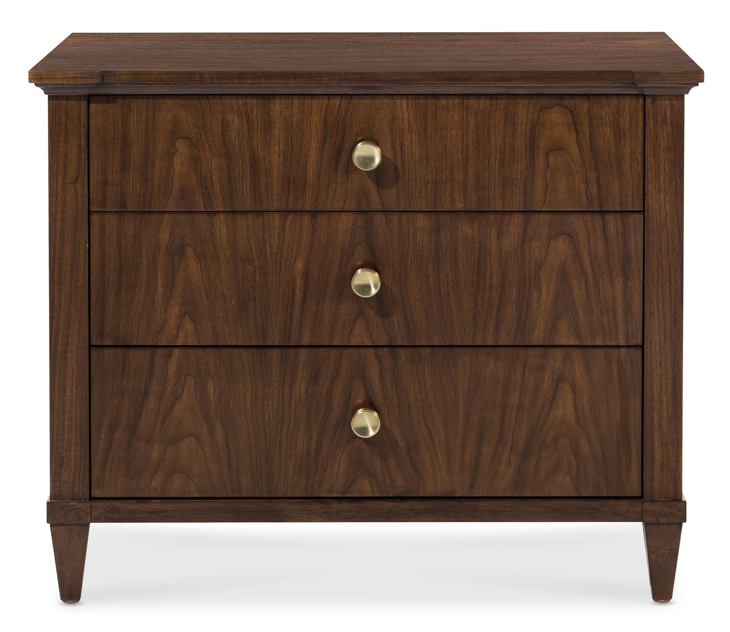 Archives - Three-Drawer Nightstand - Dark Brown