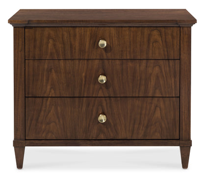 Archives - Three-Drawer Nightstand - Dark Brown