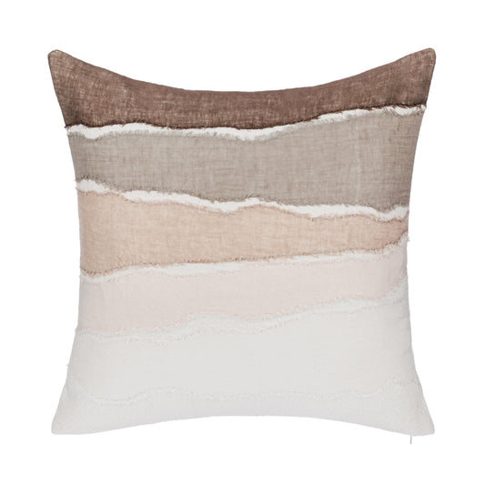 Bikram - 22" x 22" LN Pillow - Ivory / Mocha Cream