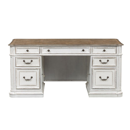 Magnolia Manor - Jr Executive Desk Base - White
