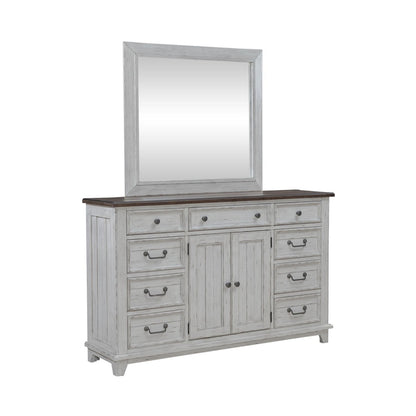 River Place - Dresser & Mirror - White