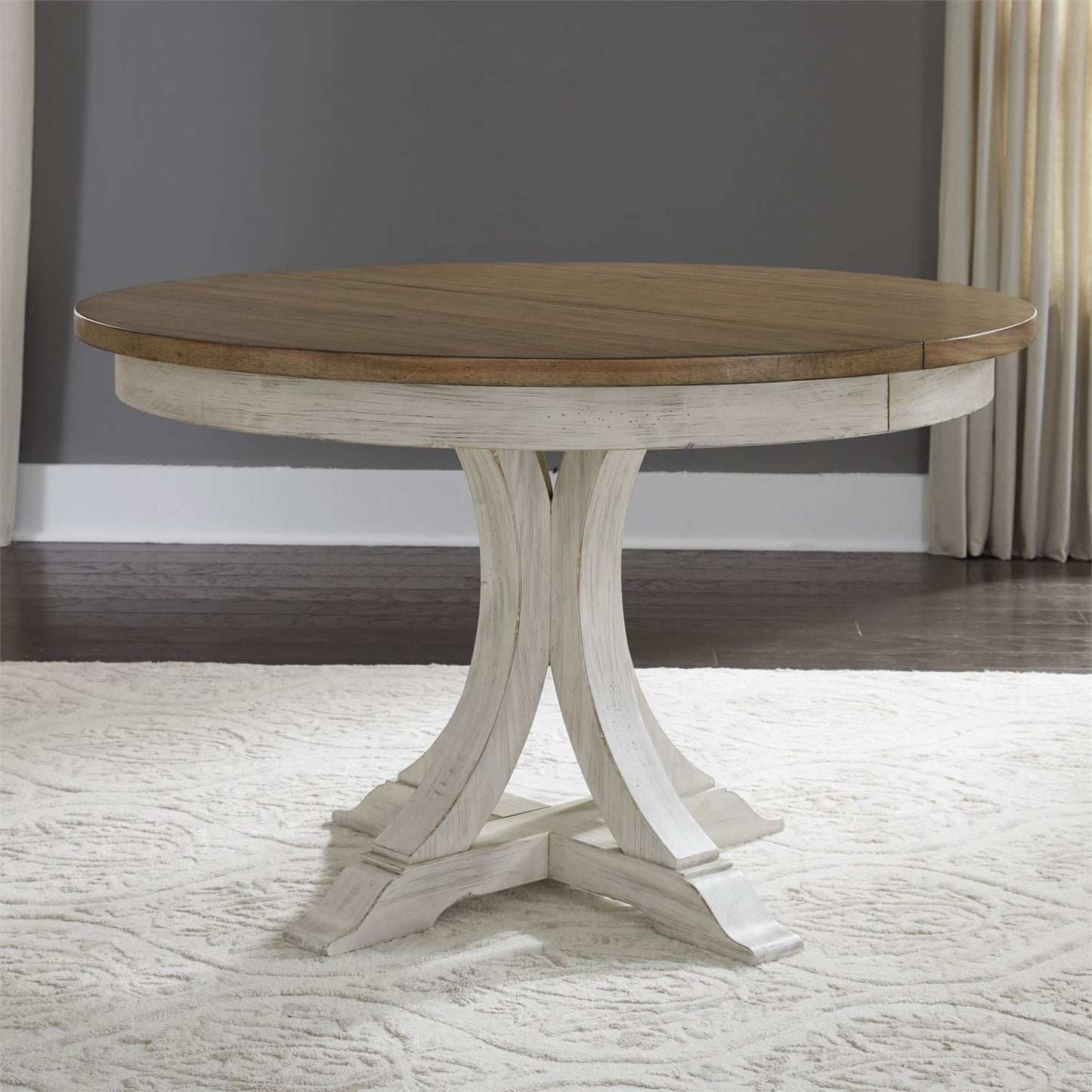 Farmhouse Reimagined - Oval Pedestal Table Base - White
