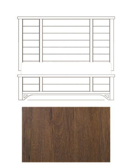 Lake House - Queen Panel Footboard - Pinecone