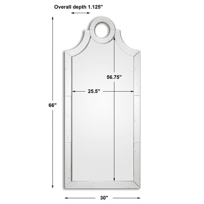 Acacius - Arched Mirror - Pearl Silver