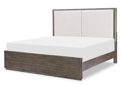 Horizons - King Upholstered Panel Headboard - Deep Sable