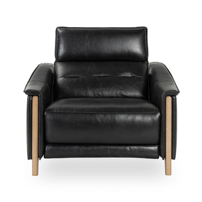 Cullman - Leather Power Recliner Accent Chair - Black