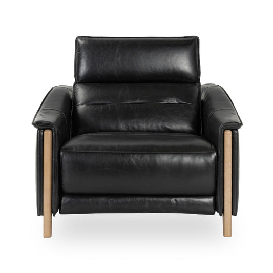 Cullman - Leather Power Recliner Accent Chair - Black