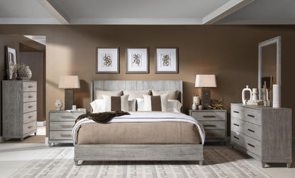 Artesia - Panel King Headboard - Smokey Taupe