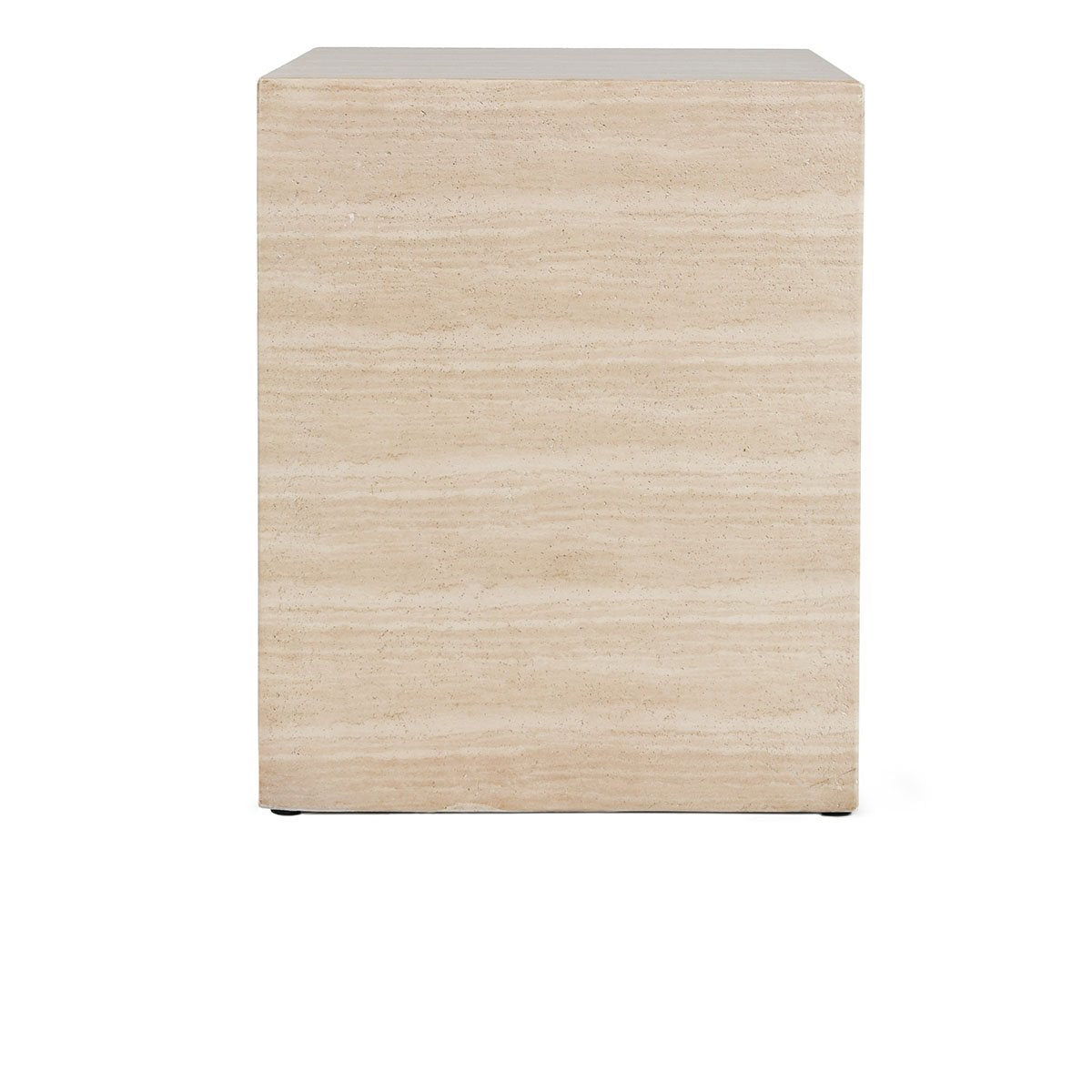 Rosen - Outdoor Concrete Rectangle End Table - Travertine