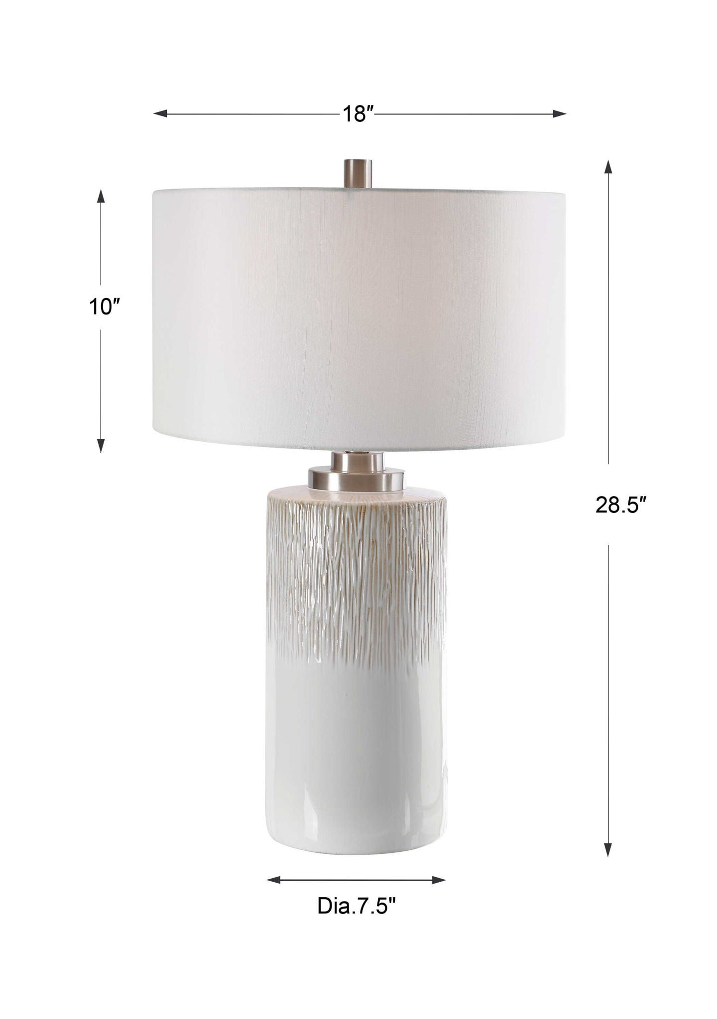Georgios - Cylinder Table Lamp - White