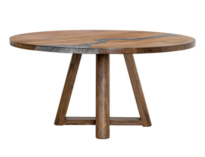 Silver - Round Table Base - Brown