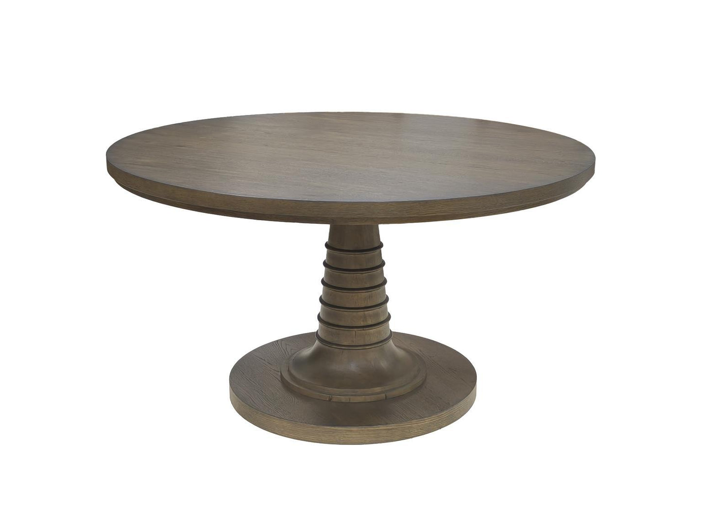 Seraphina - Round Dining Table Base - Midnight Oak