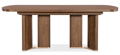 Eleana - Rectangle Dining Table With Two Leaves - Medium Wood