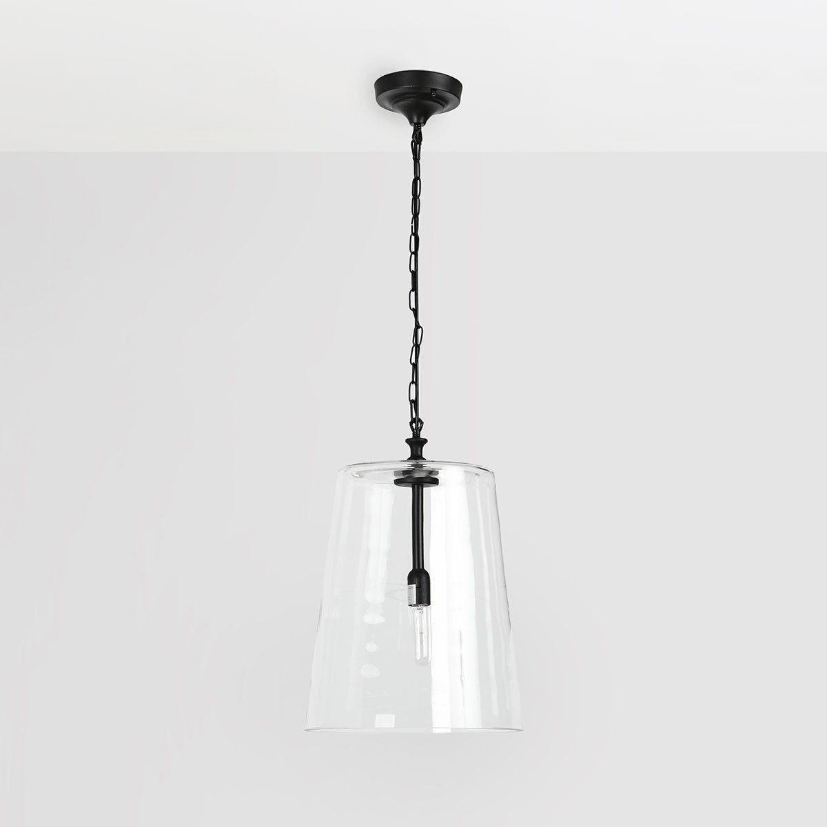 Camille - Glass Pendant - Black