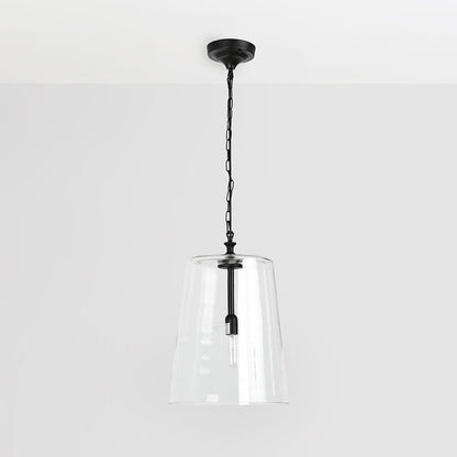 Camille - Glass Pendant - Black