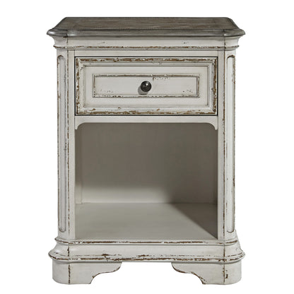 Magnolia Manor - 1 Drawer Nightstand - White