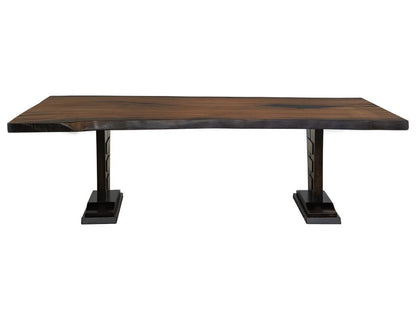 Forge - Rectangular Dining Table (Live Edge) - Brown