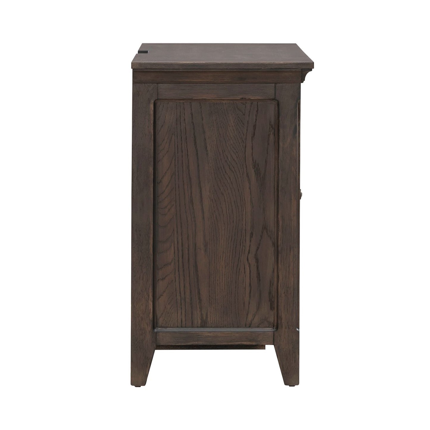 Paradise Valley - 2 Door Bedside Chest With Charging Station - Dark Brown