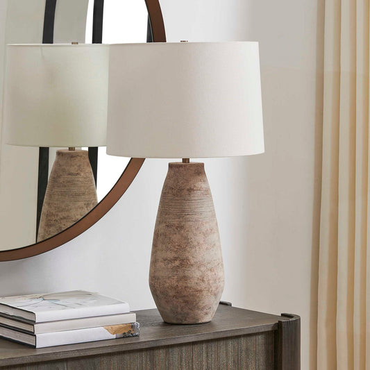 Dunford - Aged Table Lamp - Brown / Gray