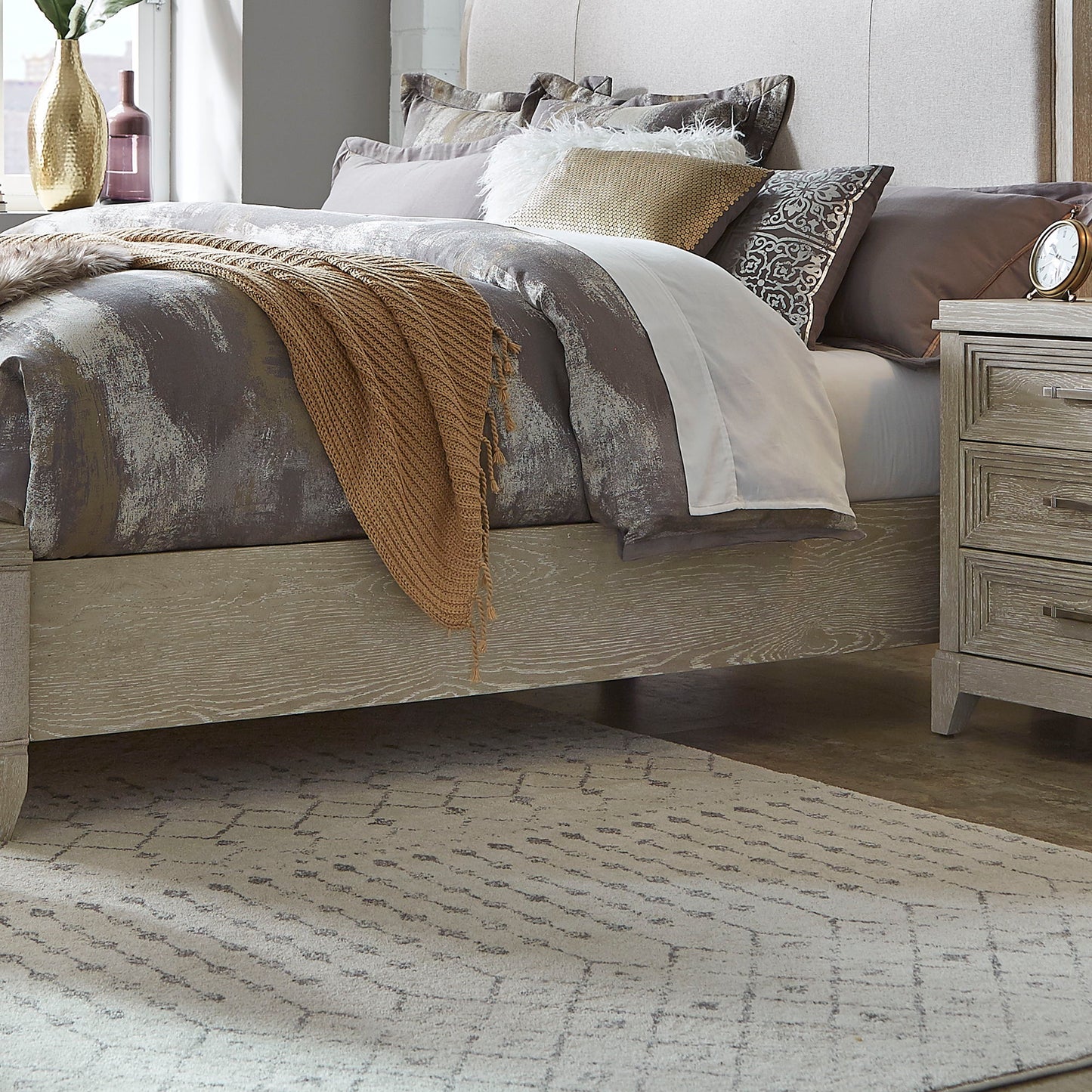 Belmar - Upholstered Bed Rails - Washed Taupe