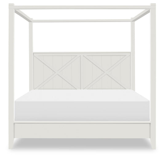 XXX's And OOO's - Canopy Headboard / Footboard / Slats Short Canopy Frame Queen - Cotton